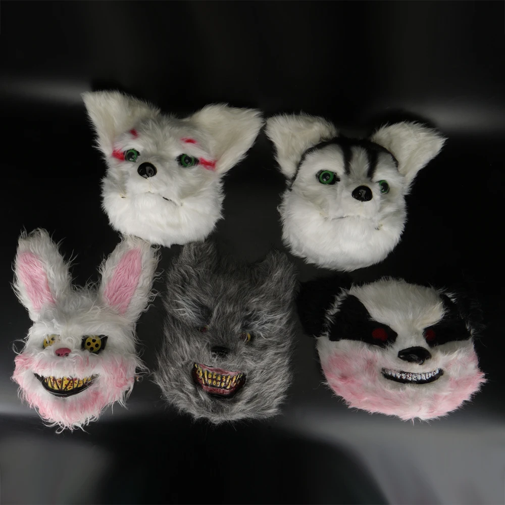 

Animal Masks Animal Themed Costumes Horrible Rabbit Mask Felt Plastic Cosplay Prop Halloween Accessories Men Women Face Mask