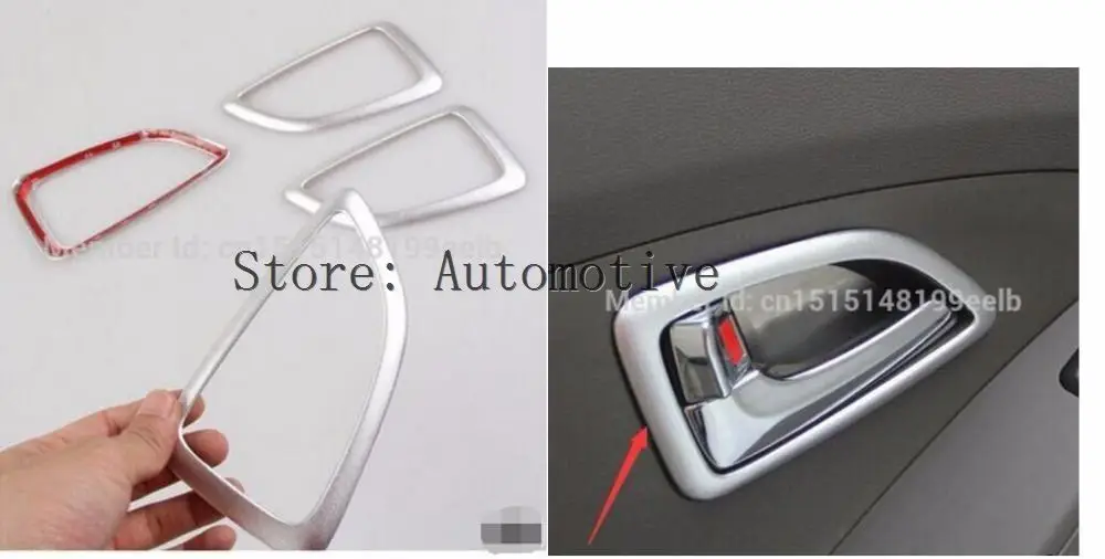 High quality Aluminium alloy door handle cover ring modified special ABS chrome boutique for Hyundai ix35 2010 2012 2013 2014