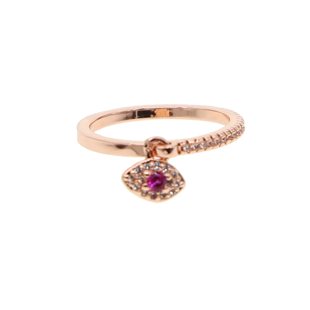 ring for women 2019 latest new design evil eye charm delicate minimal cz band simple minimal cute stacking rings