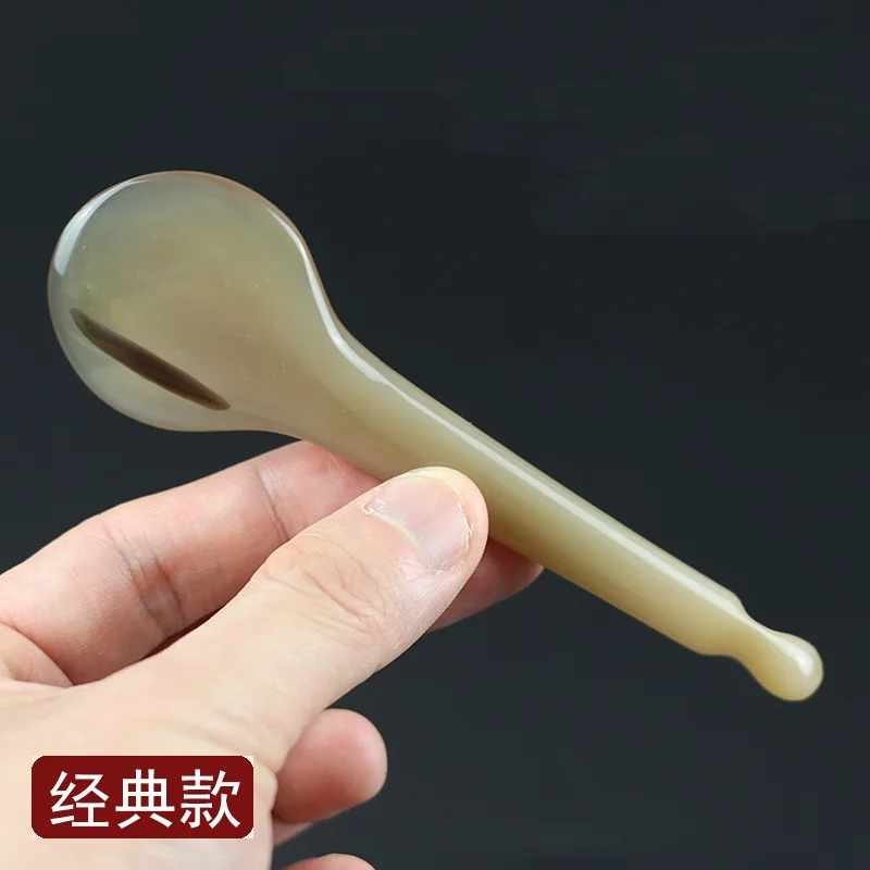 

White Ox Horn Massage Stick Board Gua Sha Scrapping Acupuncture Massager Bar Wand For Face Eye Natural Massage Beauty Supplies