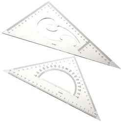 XRHYY Set di 2pcs 30/60, 45 Gradi Triangolo Goniometro Righello Strumento di Disegno