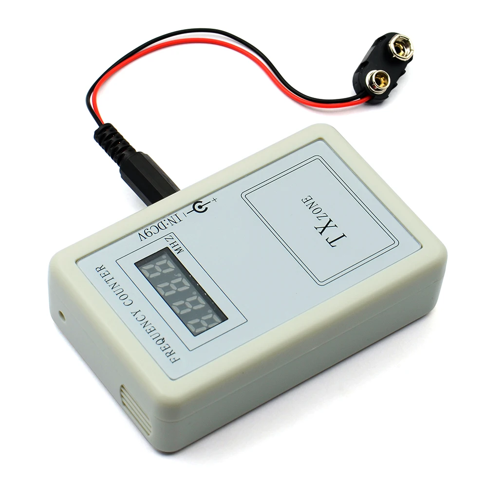 DC7.5-10V Frequency Counter Indicator Detector 250-450MHZ Cymometer Remote Control Transmitter Frequency Meter Scanner Wavemeter