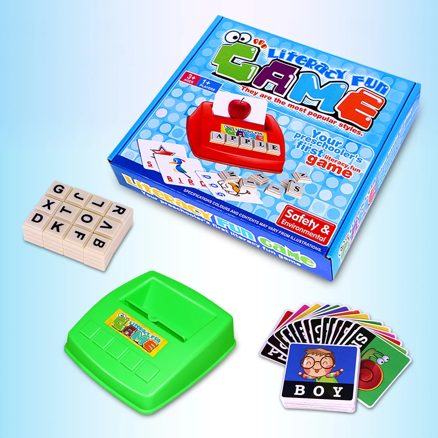 

Alphabet Letters Literacy Card Game Kids Letter Words Spelling Learning for Preschooler Educational Toys Learning Literacy Fun