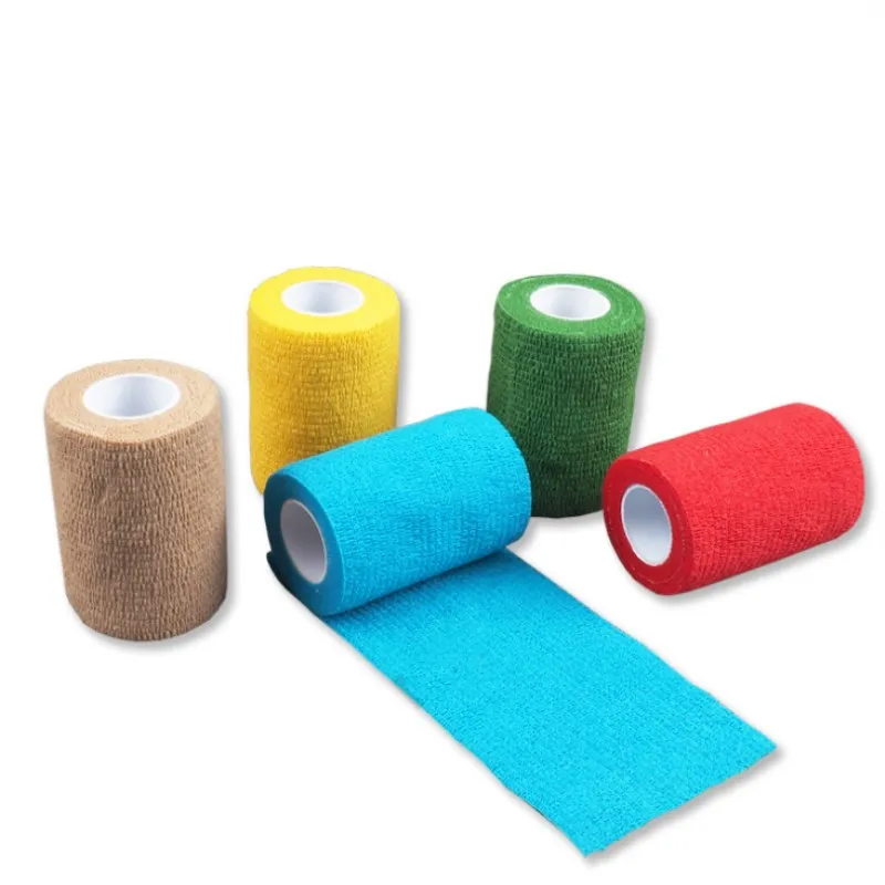 5 Rolls 2.5cm 5cm 7.5cm width Sport protection waterproof self adhesive elastic bandage first aid kit Non Woven Cohesive Bandage