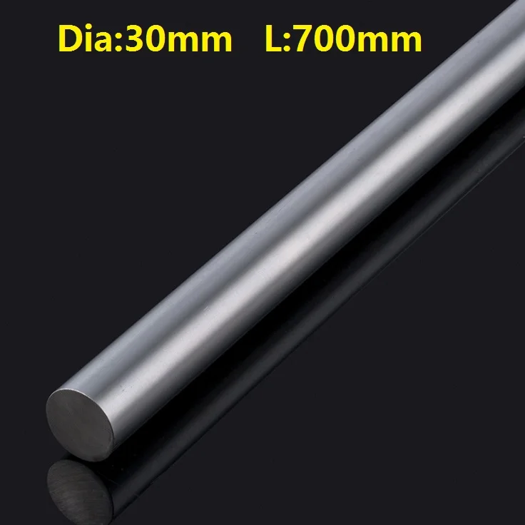 

4pcs/lot 30mm linear shaft 700mm long 30x700mm hardened linear shaft rod bar cnc router 3D printer parts
