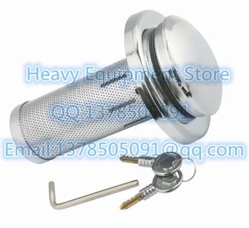 Anti-Theft Fuel Diesel Cap Lock with Strainer and 2 keys For  Hitachi Kato  Sumitomo Excavator HD200 EX200 SH200