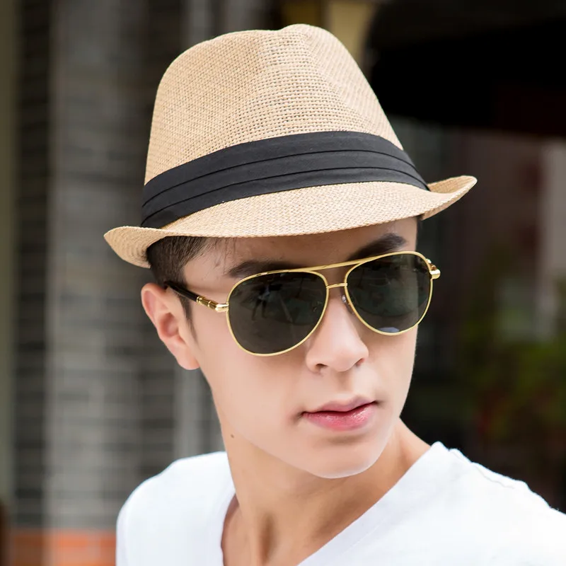 wholesale 2018 New Fashion women men  Sun Hat For Boys Summer Caps Casual Straw Caps Children Solid Colors Bonnet girl Hats