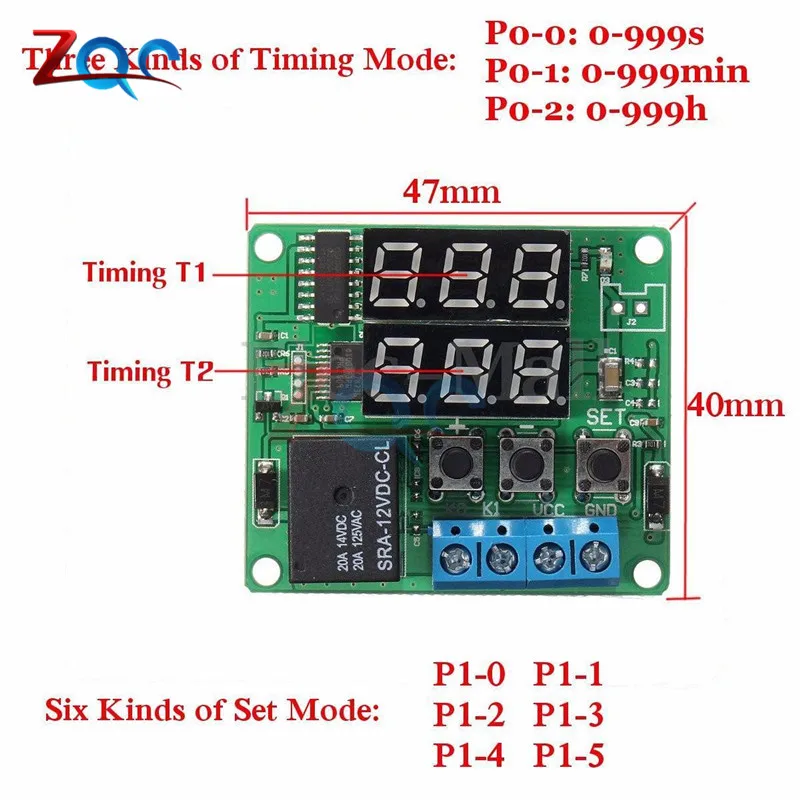 XH-W1219 DC 12V Dual LED Digital Display Thermostat Temperature Controller Regulator Switch Control Relay NTC Sensor Module