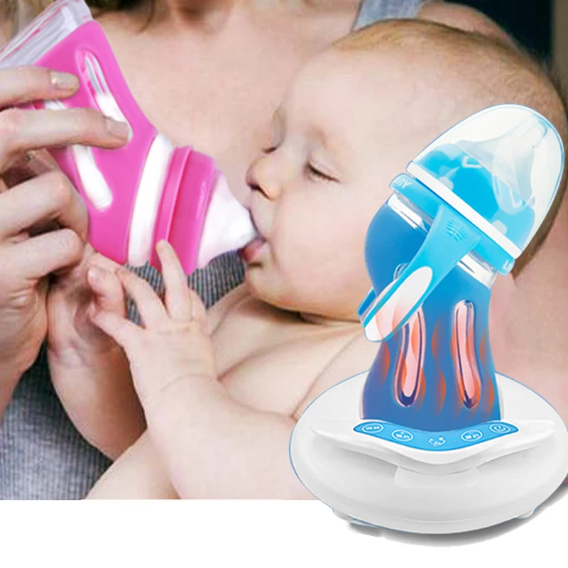 

Baby Glass Bottle Anti-drop Silicone Wide Caliber Newborn Bottle Insulation Intelligent Temperature Control Breastfeeding