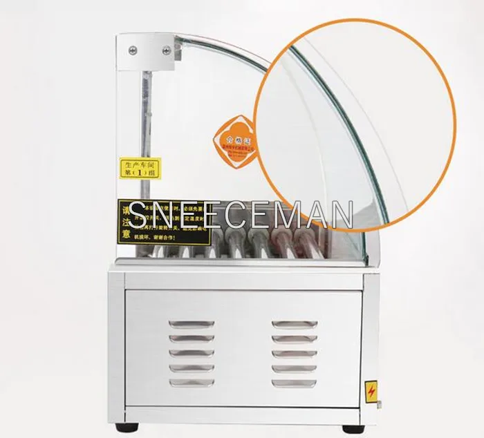 คุณภาพสูง5ลูกกลิ้งอัตโนมัติร้อนสุนัขไส้กรอกย่างRollerเครื่องPushประตู