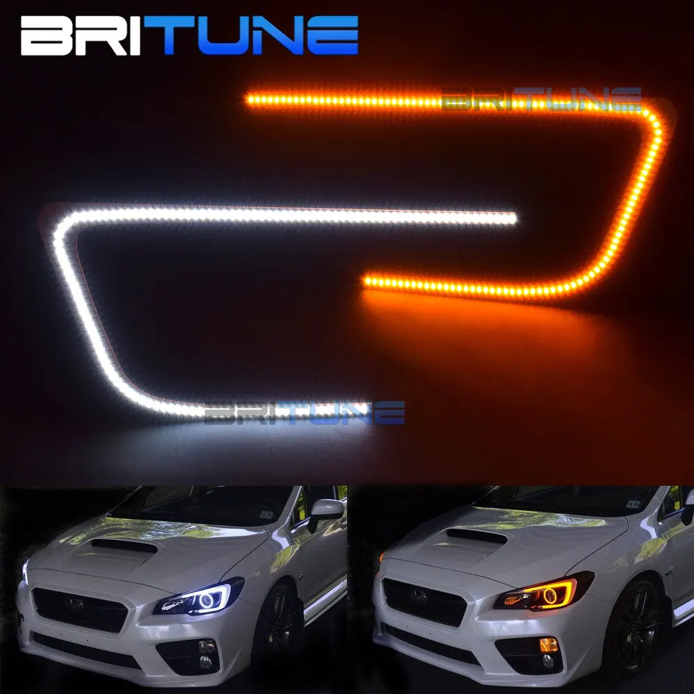 

Switchback SMD LED White Yellow Light C-Rings Circuit Board For Subaru WRX STI 2015-2018 Headlight DIY Retrofit Dual-Color Lamps