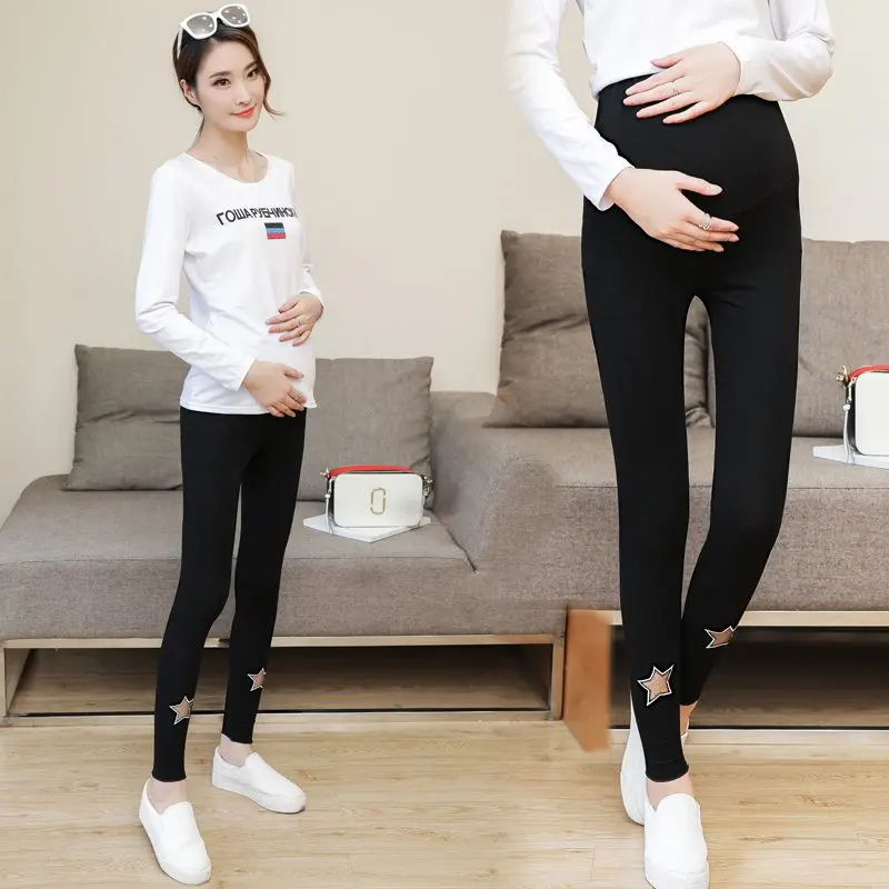 

Pregnant women pants new autumn and winter leggings tide mother fashion hundred tower feet pants stomach lift pants