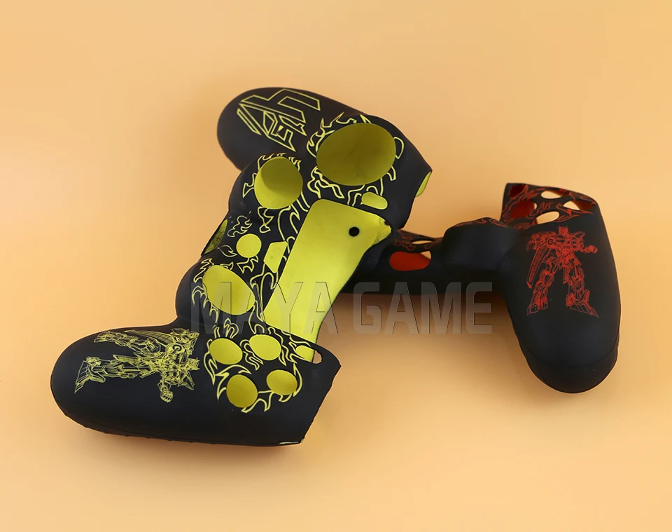 10 Stück schützende Silikonhülle mit Griff für PS4-Controller-Shell, PS4-Aufkleber für Playstation 4