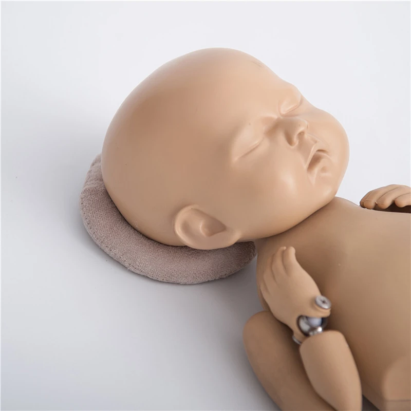 Almohadas redondas para fotografía de bebé recién nacido, accesorios para fotos de estudio, almohada pequeña para posar frijoles, 2 unids/set