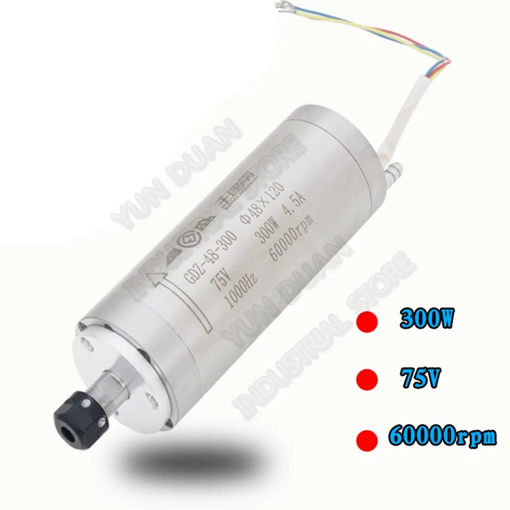 changsheng eixo do motor 300w 60000 kw er8 1000 rpm 3ph ac 75v hz refrigerado a agua p4 rolamento para gravacao cnc roteador pvc pcb 01