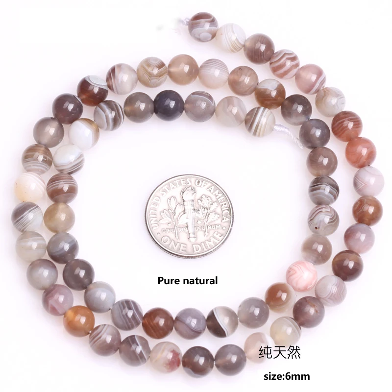 5a Stein perlen Botswana Sardonyx Achate runde lose Perlen 4 6 8 10 12mm 15 "für Schmuck herstellung DIY Armbänder Zubehör – Detail 29