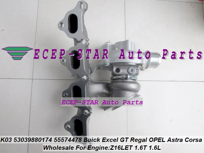 

K03 0174 53039880174 53039700174 55574478 Турбо для Buick Excel GT Regal для OPEL Astra Corsa Z16LET 1.6T 1.6L 5860016 55355617