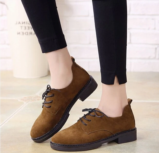 shorha Spring autumn Shoes Women Casual lace-up Black Shoes Women Flats Comfortable Slip on Women Shoes Plus size Student shoes