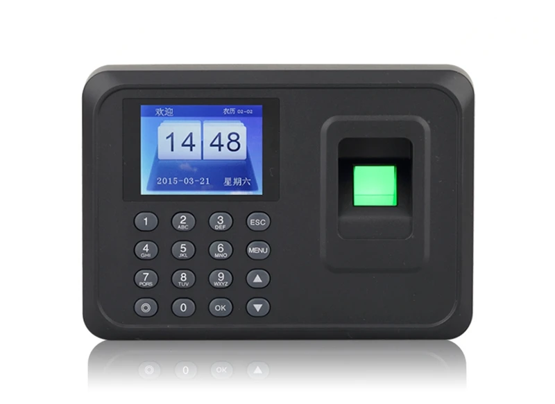 Fingerprint attendance machine U disk download easy to use With spare battery Blackout available English attendance machine