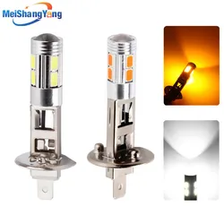 H1 Led-lampen Super Bright White High Power 10 Smd 5630 Auto Led H1 Auto Licht Fog Signaal Turn Licht rijden Lamp 12V Geel