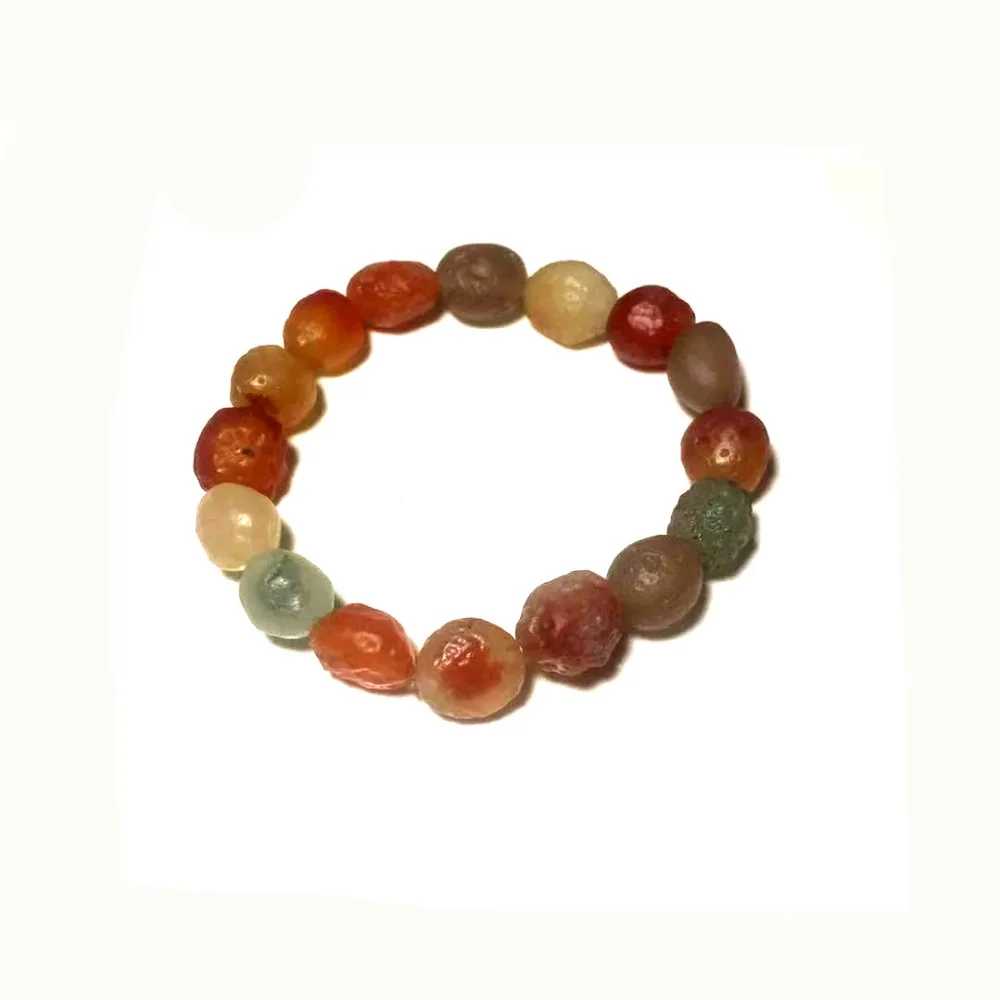 Sand desert Gobi beach natural agate multiple colour shape stone bead string bracelet ladies jewelry Free Shipping