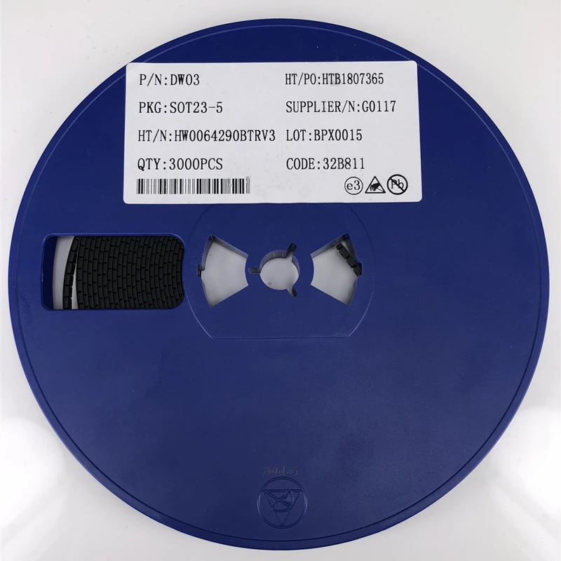 (20 قطعة) DW03D SOT23-5 DW03 مصلحة الارصاد الجوية بطارية ليثيوم حماية رقاقة جديد الأصلي