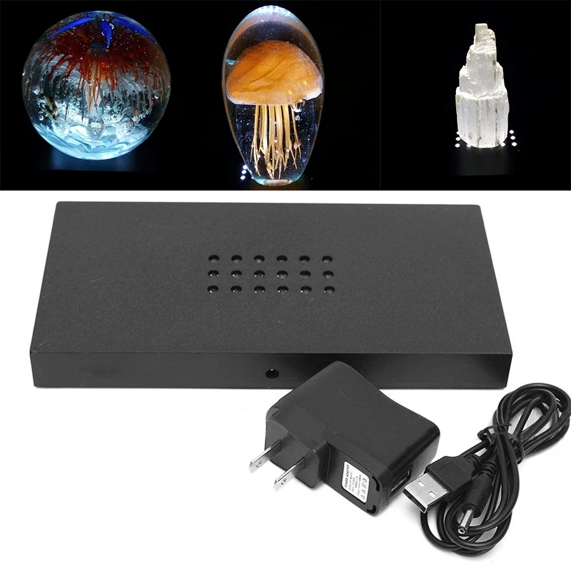 

Elegant 18 Brilliant LED White Light Stand Base AC Adapter USB Crystal Display