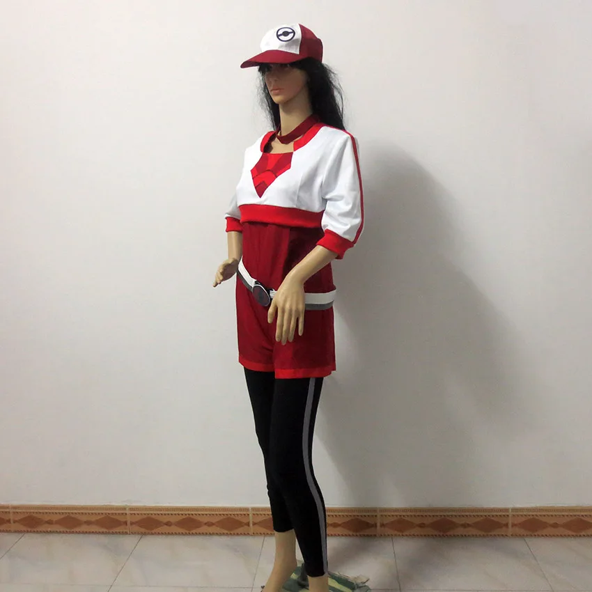 Game Hot Go Anime Cosplay Costume Hot Go Team Trainer Red Uniform