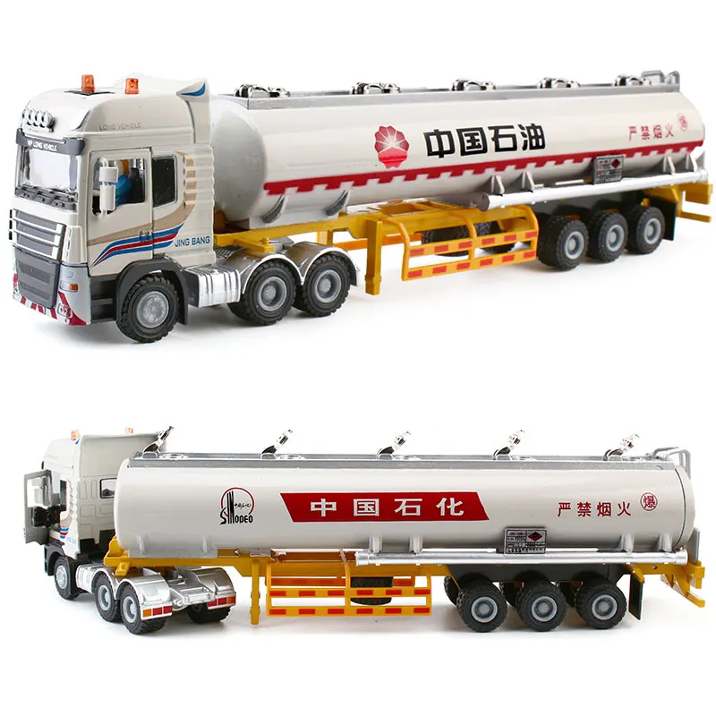 

Exquisite gift 1:50 tanker alloy model,die-cast metal engineering transport vehicle toy,simulation children's collection model