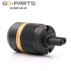 Viborg IEC320 C7 C8 Pure Copper Mains AC Power Connector Female Power Cord Socket Hifi Audio DIY Solder Free Silver Gold Rhodium