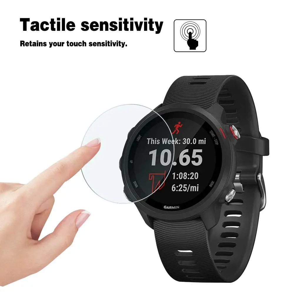 For Garmin Forerunner 245 Tempered Glass Anti-Scratch 9H 2.5D Premium Screen Protector Film For Garmin Forerunner245M ProtectIve image 3