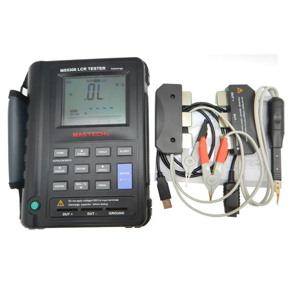 Imagem -04 - Lcr Medidor Portátil Auto Escala Lcr Tester de Alto Desempenho 100khz Ms5308