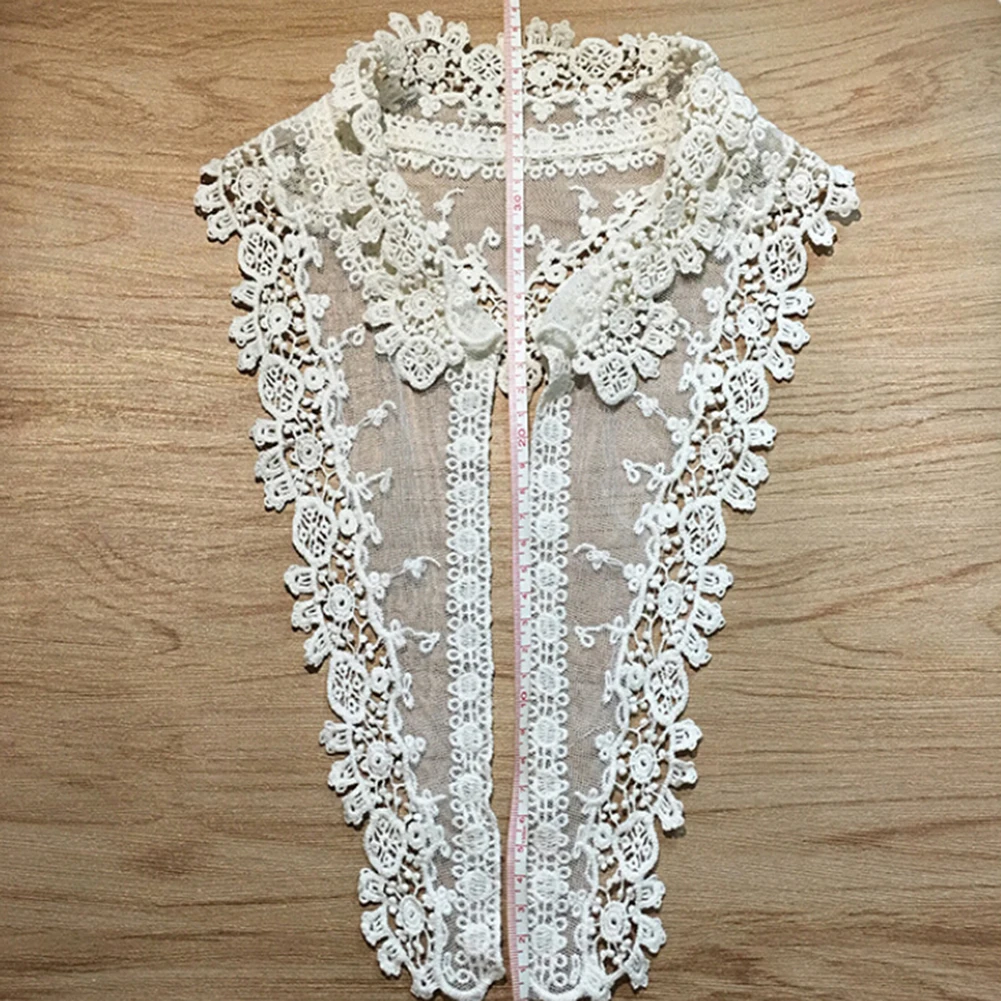 Beautiful Cotton Lace Embroidery DIY Neckline Collar Sewing Applique Shirt  Clothing Accessory Decor Women Collar Applique DIY