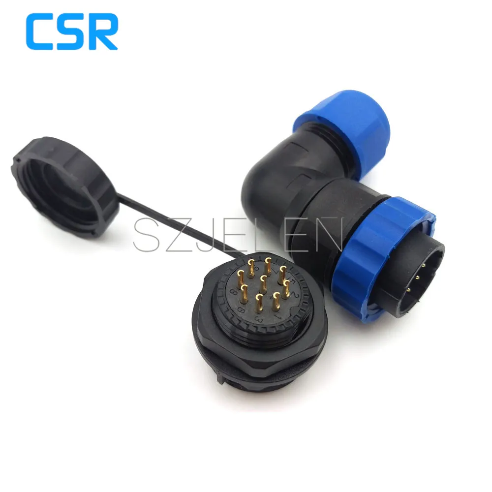 SD20TA-ZM, 9 Pin Waterproof Connector,IP67, Panel Mount Connectors, 9pins Power Cable Wire Connector Plug And Socket