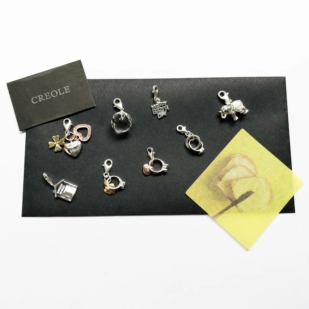 Rings Heart Eternal Love Crystal Elephant My Best Friend Sweet Home Charm Pendant,2019 Trendy Jewelry 925 Sterling Silver Gift