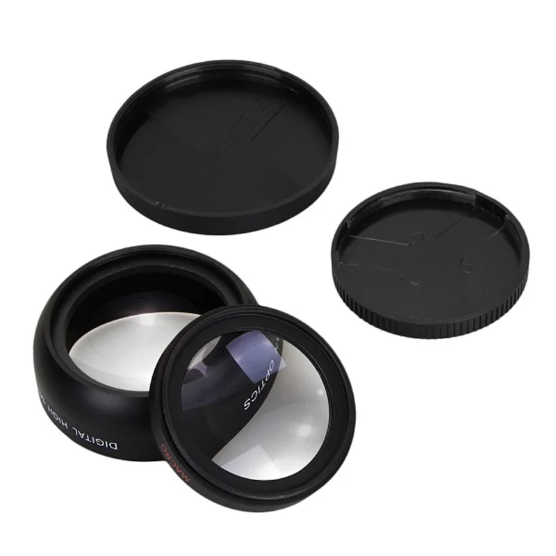 CAENBOO 0.45x37mm 43mm 46mm 49mm 52mm Wide Angle Macro Lens Wide-Angle Camera Lens For Canon EOS Nikon For Sony Lens Accessories