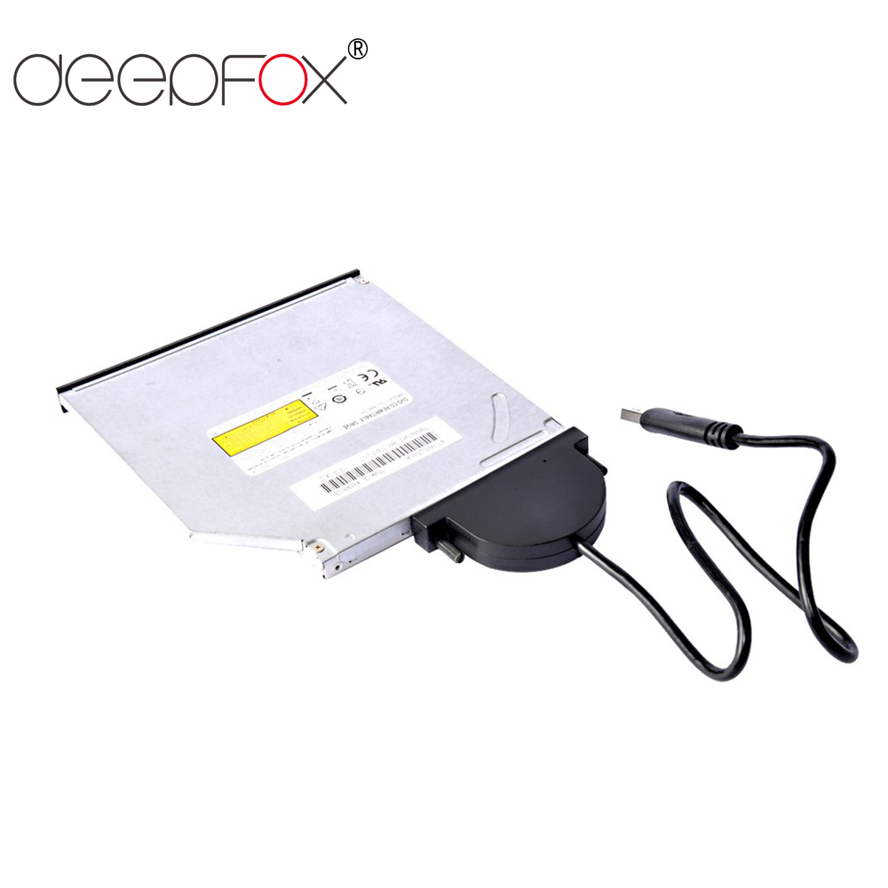  DeepFox USB 2.0 SATA Cable CD/DVD-ROM Drive Cable Optical Driver Adapter Cable For PC Laptop Notebook 