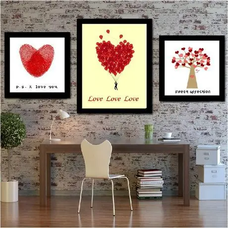 3pcs/set Needlework DIY Cross stitch,Sets For Embroidery kit, love letter heart pattern Cross-Stitch decoration painting