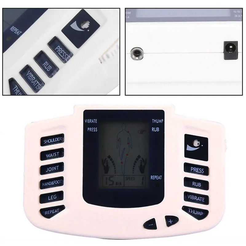 Muscle Stimulator With Electrodes Pads Electronic Pulse Fitness Massager Machine For Pain Relief Arthritis Slimming Gym Equiment