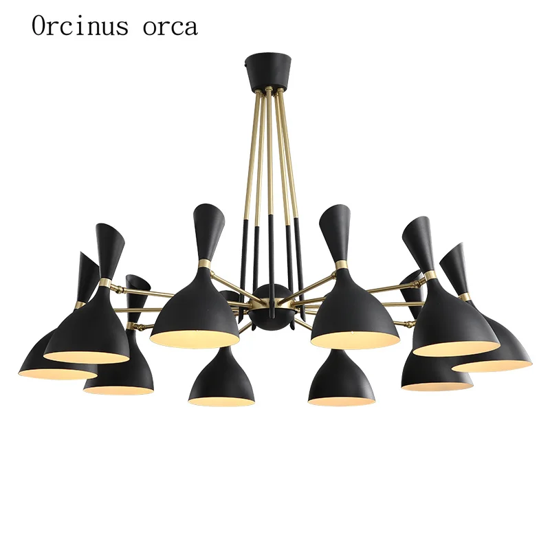 

Nordic creative personality folding iron pendant lamp living room restaurant bedroom postmodern simple Chandelier free shipping