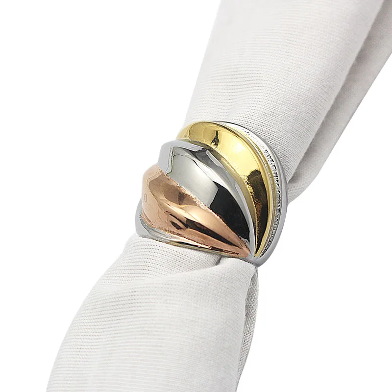 Fashion Design Gold Rose Gold Silver Color Finger Ring Attractive 3 Colors Stainless Steel Midi Mid Rings Size 6 7 8 9