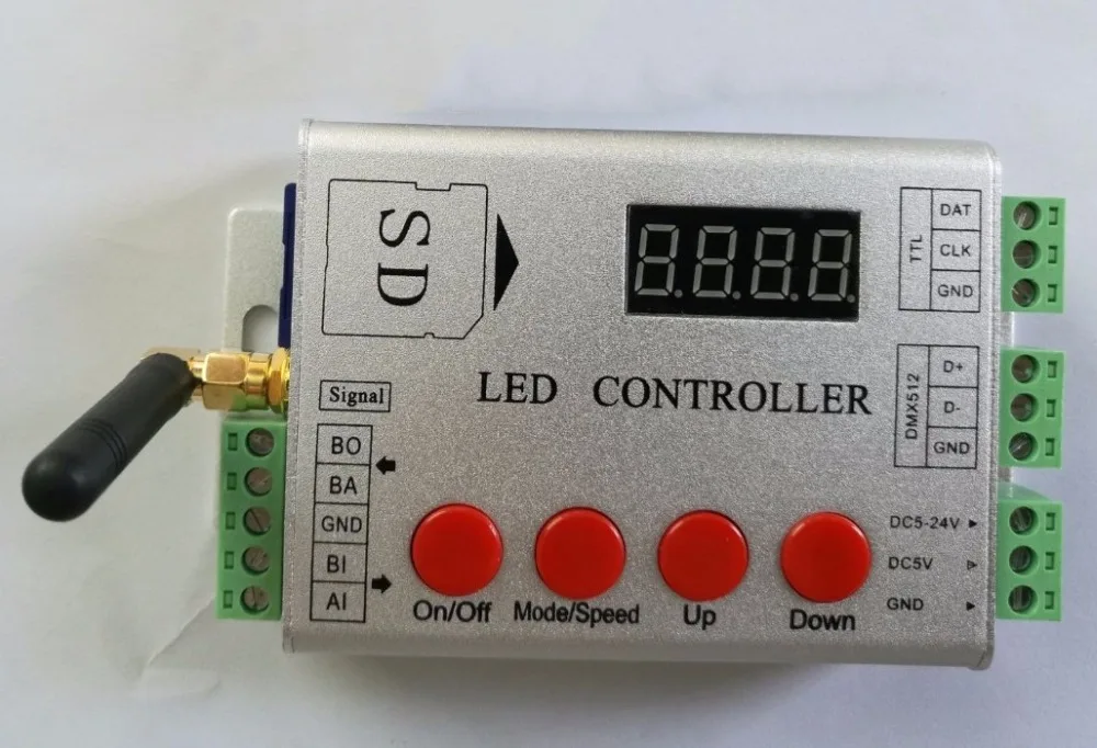 bluetooth led pixel controller dimmer digital suporte dmx console suporta os programas apa102 ws2812b ws2811 dmx512 01