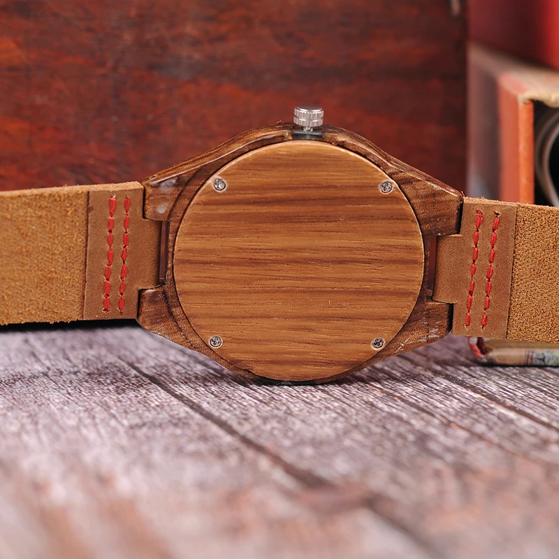 BOBO BIRD-Montre en bois pour hommes, design spécial, à quartz, dans une boîte cadeau en bois personnalisée, livraison directe