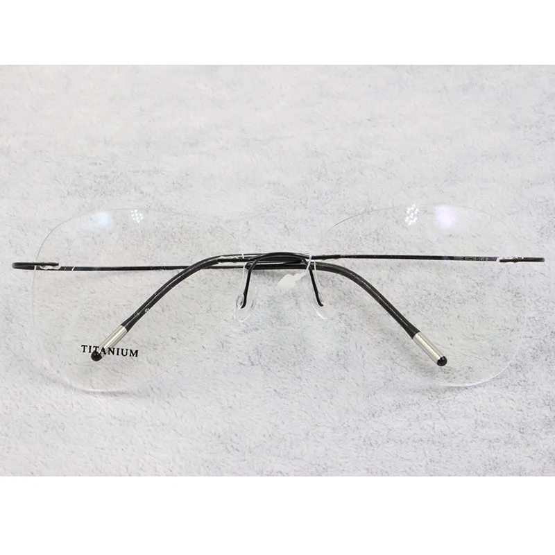 BCLEAR Titanium Rimless Fashion Designer Eyeglasses Optical Glasses Frame Men and Women Eyewear Lightweight Flexible Spectacle