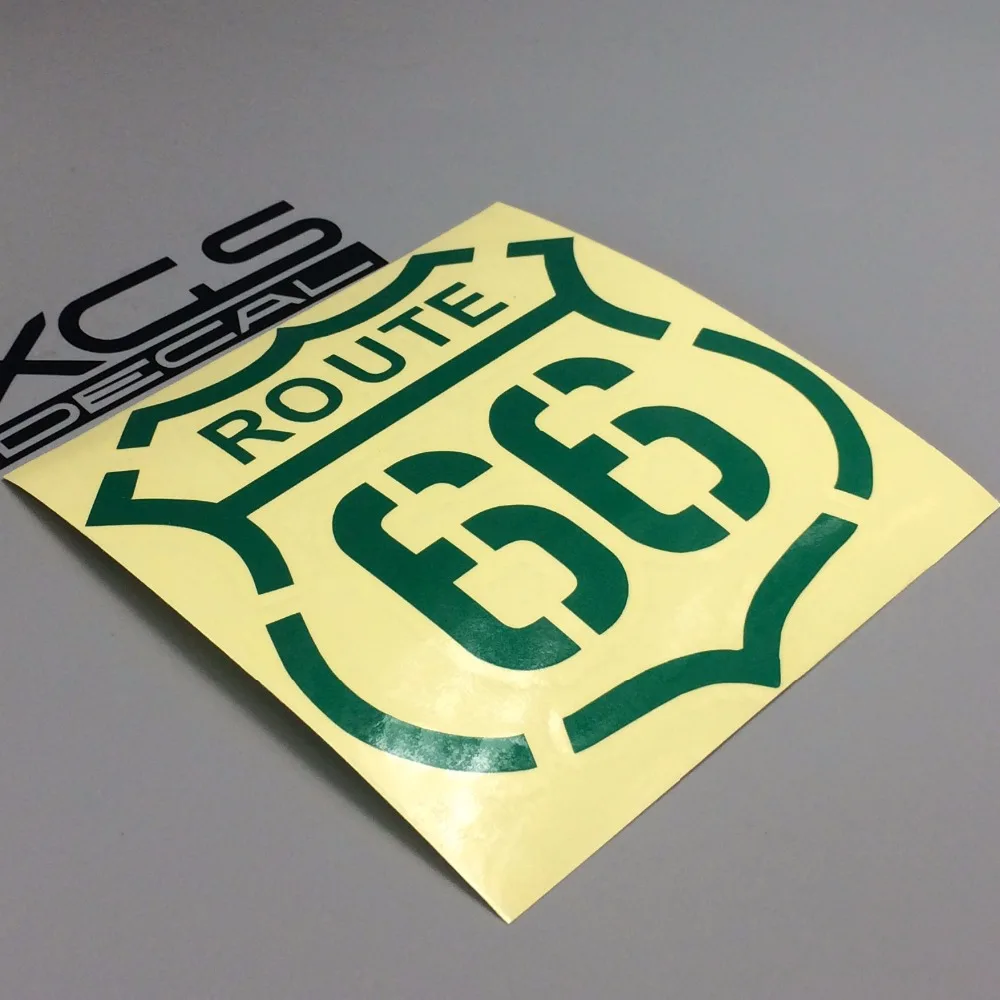 XGS DECAL Car styling vinyl cut decal Route 66 12cm x 12cm motorcycle car truck ebike waterproof outdoor sticker