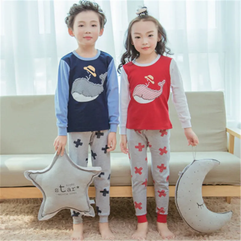 Children Pajamas Sets Cartoon Printed Kid Boys Sleepwear Set Cotton Long Sleeve Teen Girls Pyjamas Clothing Set For children