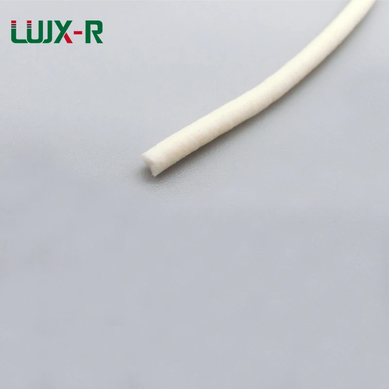 LUJX-R Foamed Silicone Rubber Seal Strip Silicon Sponge Cord Round Solid VMQ Foaming Cord Dia.1/2/3/4/4.5/5/6/7/8/9/10/11/12-30
