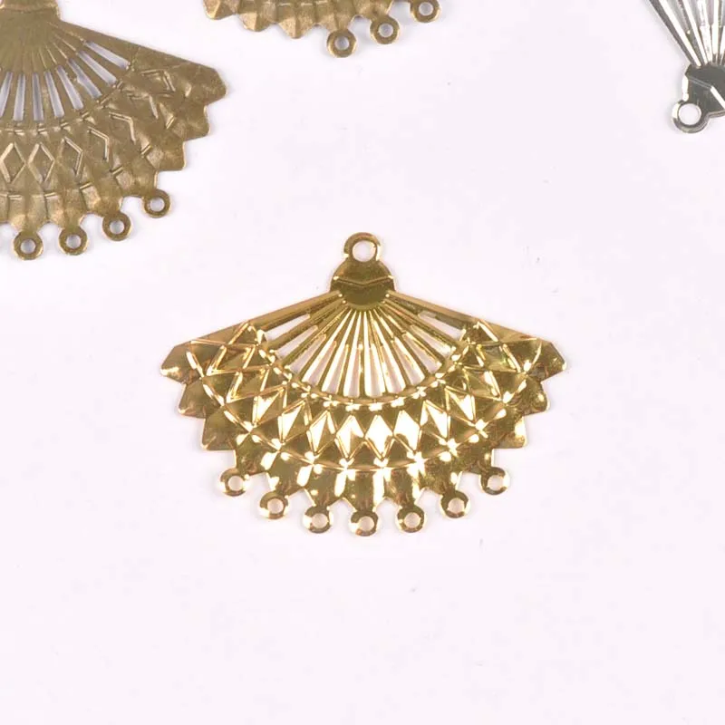 10Pcs gold silver and Bronze Filigree Flower Wraps Connectors Metal Crafts Decoration DIY Findings Connectors 57x44mm YKL0738