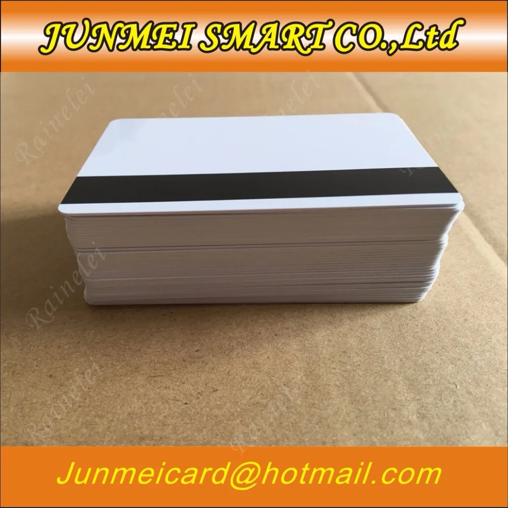 100 قطعة من البلاستيك فارغة بطاقة الشريط المغناطيسي هيكو 2750 OE 3 المسار البطاقة البلاستيكية 30Mil البطاقة المغناطيسية مع للطباعة للطابعة بطاقة #5