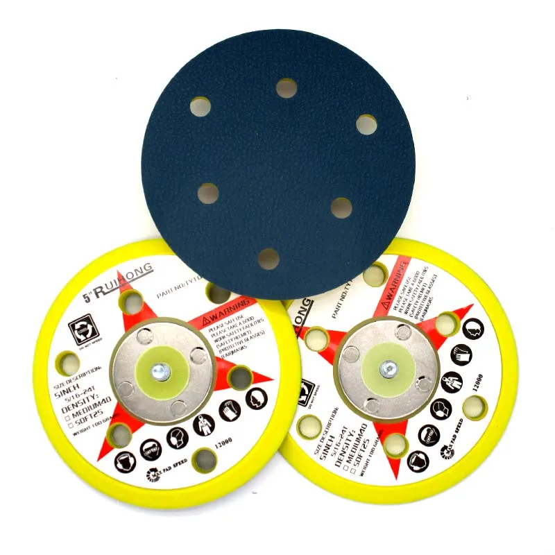Platorello di supporto per levigatrice PSA in vinile a 6 fori da 5 pollici 5/16 "-24 accessori per utensili elettrici a filo